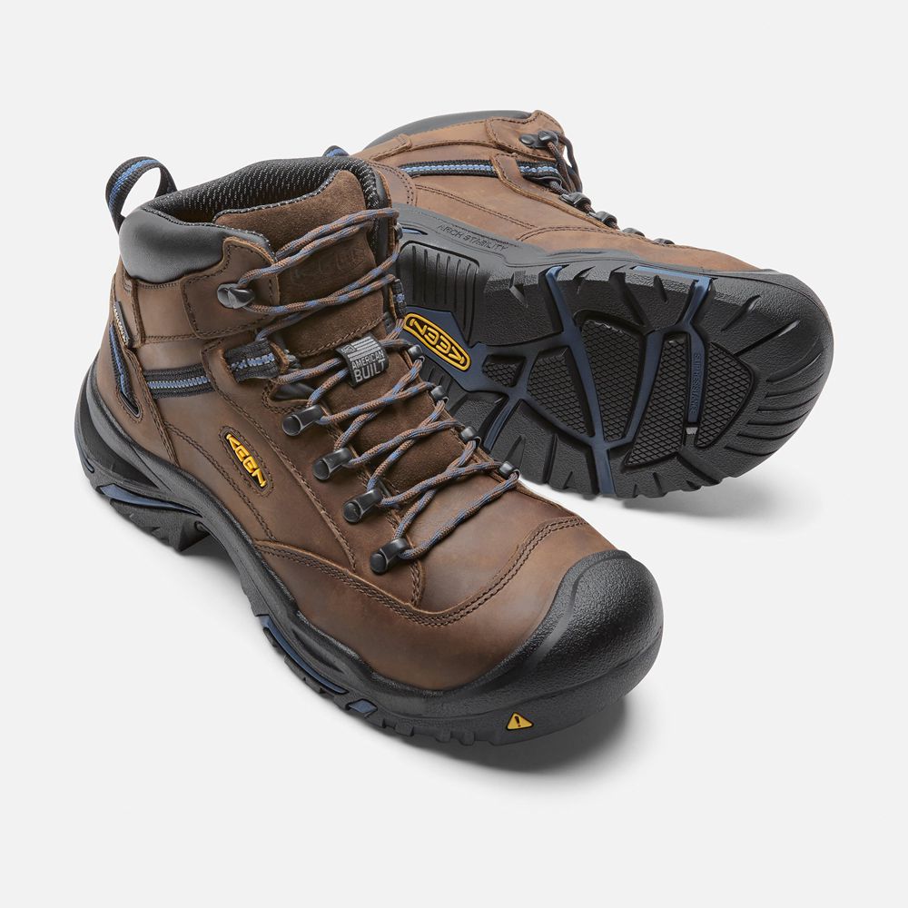 Keen Trekking Bot Erkek Kahverengi - Braddock Al Waterproof Mid (Steel Toe) - Türkiye RPVI49371